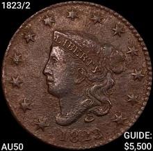 1823/2 Coronet Head Cent CLOSELY UNCIRCULATED