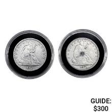 1871 Pair of Seated Liberty Half Dollars [2 Coins]