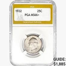 1932 Washington Silver Quarter PGA MS66+