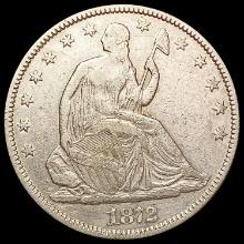 1872 Seated Liberty Half Dollar NEARLY UNCIRCULATE