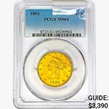 1893 $10 Gold Eagle PCGS MS61