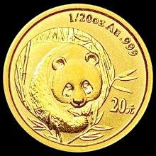 2008 China Gold Panda 1/20oz GEM PROOF