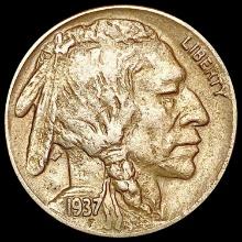 1937-D 3-leg Buffalo Nickel CHOICE AU