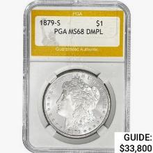 1879-S Morgan Silver Dollar PGA MS68 DMPL