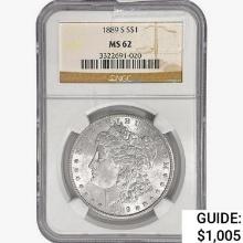 1889-S Morgan Silver Dollar NGC MS62
