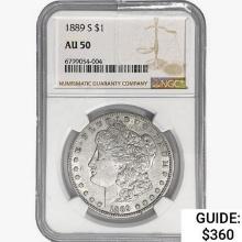 1889-S Morgan Silver Dollar NGC AU50