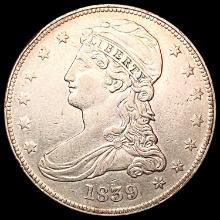 1839 Capped Bust Half Dollar CLOSELY UNCIRCULATED