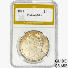 1893 Morgan Silver Dollar PGA MS64+