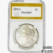 1878-S Morgan Silver Dollar PGA MS67