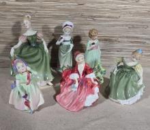 5 Royal Doulton Lady Figurines