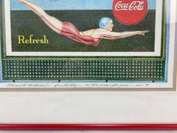 Coca-Cola Diving Beauty Framed Print
