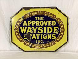 1926 Wayside Service Station Double Sided Porcelain Sign