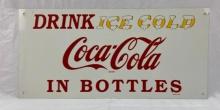 Drink Ice-Cold Coca-Cola In Bottles Sign