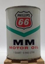 Phillips 66 MM Motor Oil Quart Can Bartlesville, OK