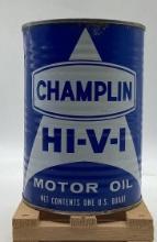 Champlin Blue Hi-Vi Motor Oil Quart Can