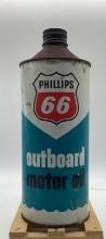 Phillips 66 Outboard Cone-Top Quart Oil Can Bartlesville, OK