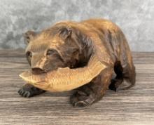 Japanese Ainu Carved Wood Bear