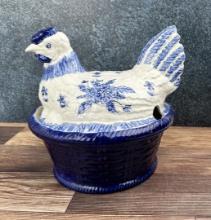 Secla Portugal Porcelain Hen on Nest Tureen