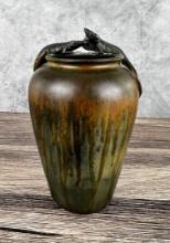 Tony Hochstetler Bronze Anole Lizard Vase