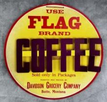 Flag Coffee Butte Montana Grocery Sign