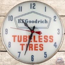 BF Goodrich Tubeless Tires 15" Advertising Clock
