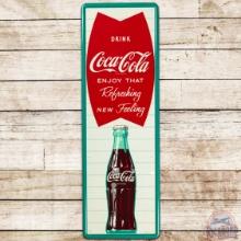 NOS 1961 Coca Cola Enjoy That Refreshing New Feeling w Fishtail & Bottle