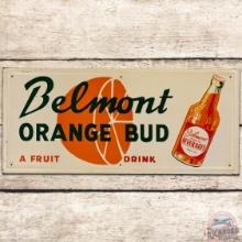 Belmont Orange Bud "A Fruit Drink" SS Tin Sign w/ Bottle