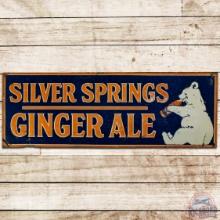 Silver Springs Ginger Ale SS Tin Sign w/ Bear & Bottle