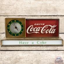 Drink Coca Cola Have a Coke Lighted Counter Display Sign w/ Clock