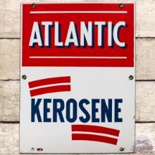 Atlantic Kerosene SS Porcelain Gas Pump Plate Sign