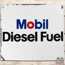 Mobil Diesel Fuel SS Porcelain Gas Pump Plate Sign