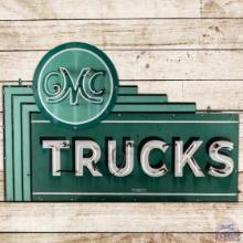 GMC Trucks Die Cut SS Porcelain Neon Sign