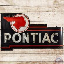 Pontiac 6' DS Porcelain Neon Sign w/ Full Feather Logo