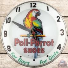 Poll Parrot Shoes For Boys For Girls 14" Lighted Advertising Clock