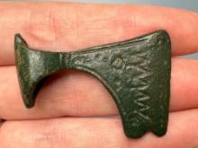 RARE Miniature Viking Axe, Engraving Noted w/Design, Measures 1 5/8"