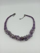 Amethyst Candy Crush Crystal Necklace