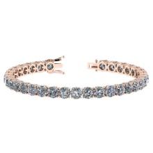 14.85 Ctw SI2/I1 Diamond Ladies Fashion 18K Rose Gold Tennis Bracelet
