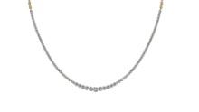 Certified 10.24 Ctw SI2/I1 Diamond 14K Yellow Gold Necklace