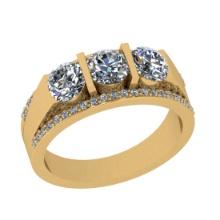 1.75 Ctw SI2/I1 Diamond 14K Yellow Gold Bridal Wedding Set Ring