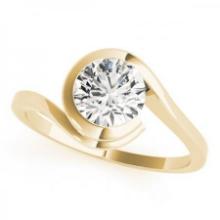 Certified 0.75 Ctw SI2/I1 Diamond 14K Yellow Gold Solitaire Ring