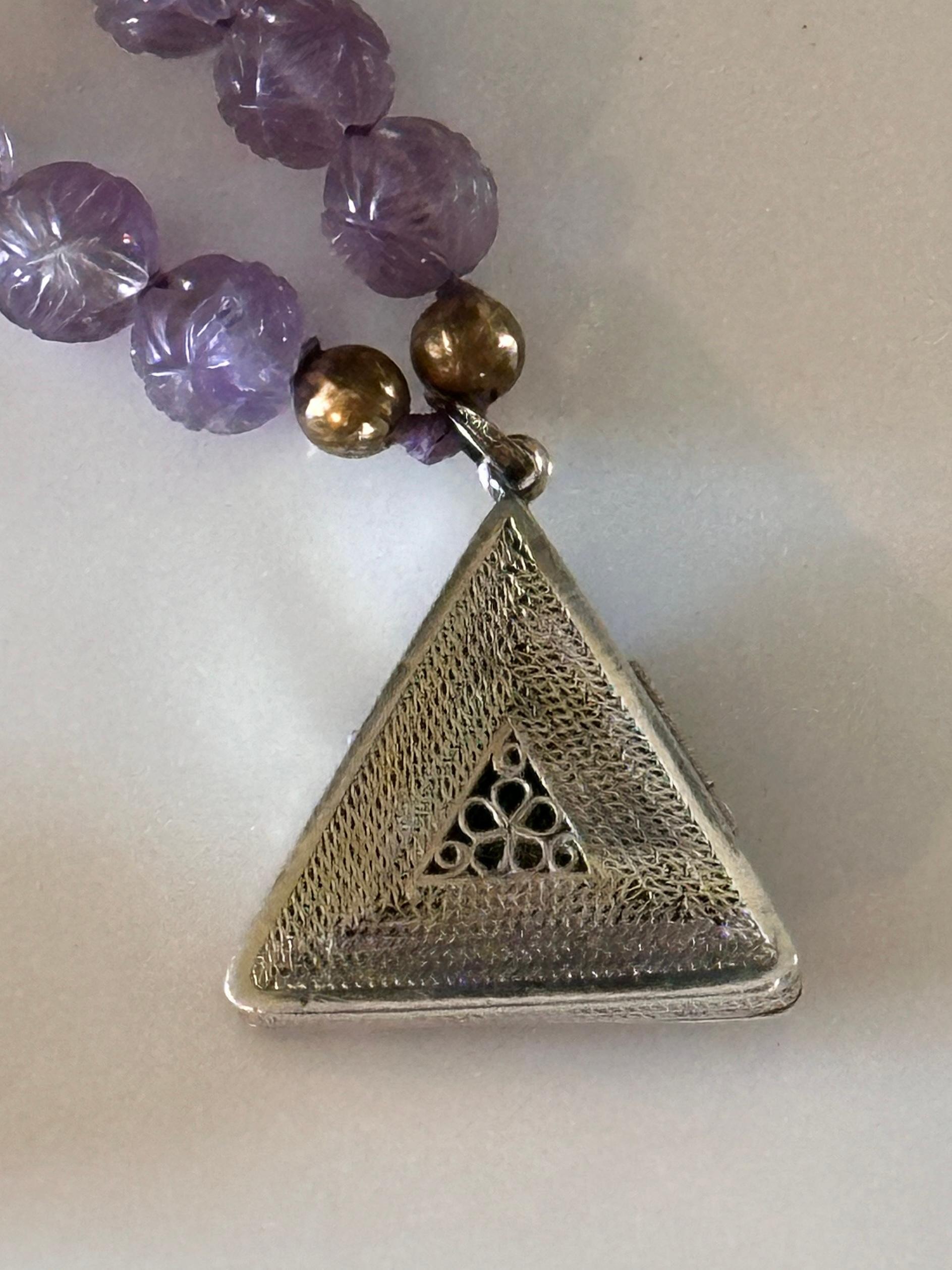 Women's Purple and Black Pendant Necklaces (2)