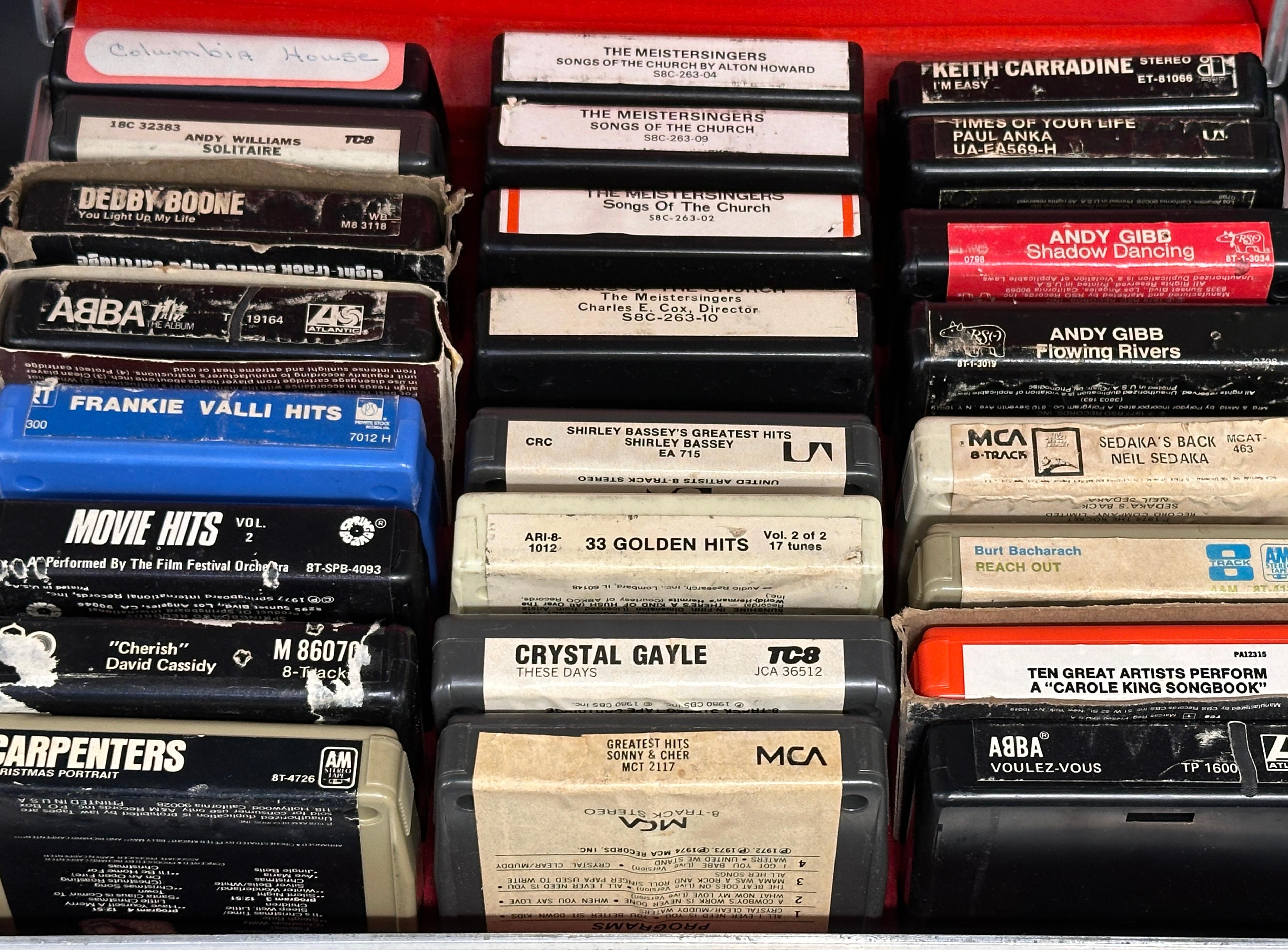 Assorted 8 Track Cassett's with Cases