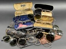 Misc. Vintage/Antique Eye Glasses and Sunglasses (Some w/Cases)