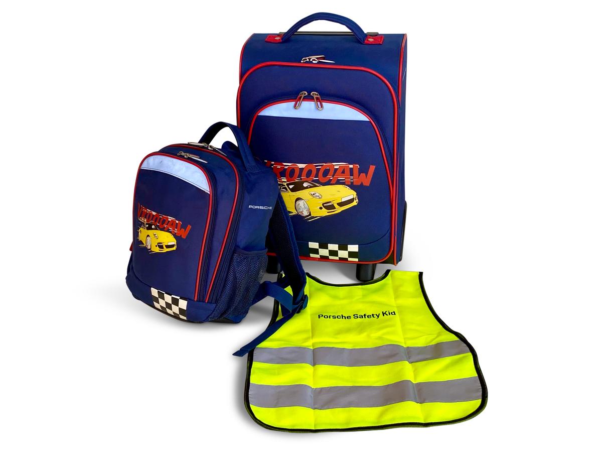 Children's 911 Turbo Vroooaw Luggage Set and Porsche Museum Safety Vest