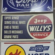 Jeep Willys  Service Metal Sign