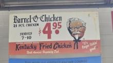 KFC Barrel o chicken metal sign