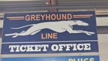 Greyhound Ticket Line Metal Sign
