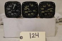 Lot Of 3 Aerosonic Airspeed Indicator Pn S-15-ka