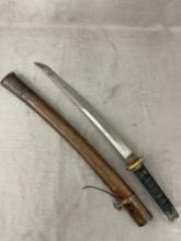 JAPANESE SAMURIA WAKIZASHI KITANA SWORD SIGNED ANTIQUE VERY OLD