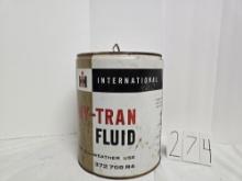 IH hytran fluid can empty #372705R4 5 gallon good condition